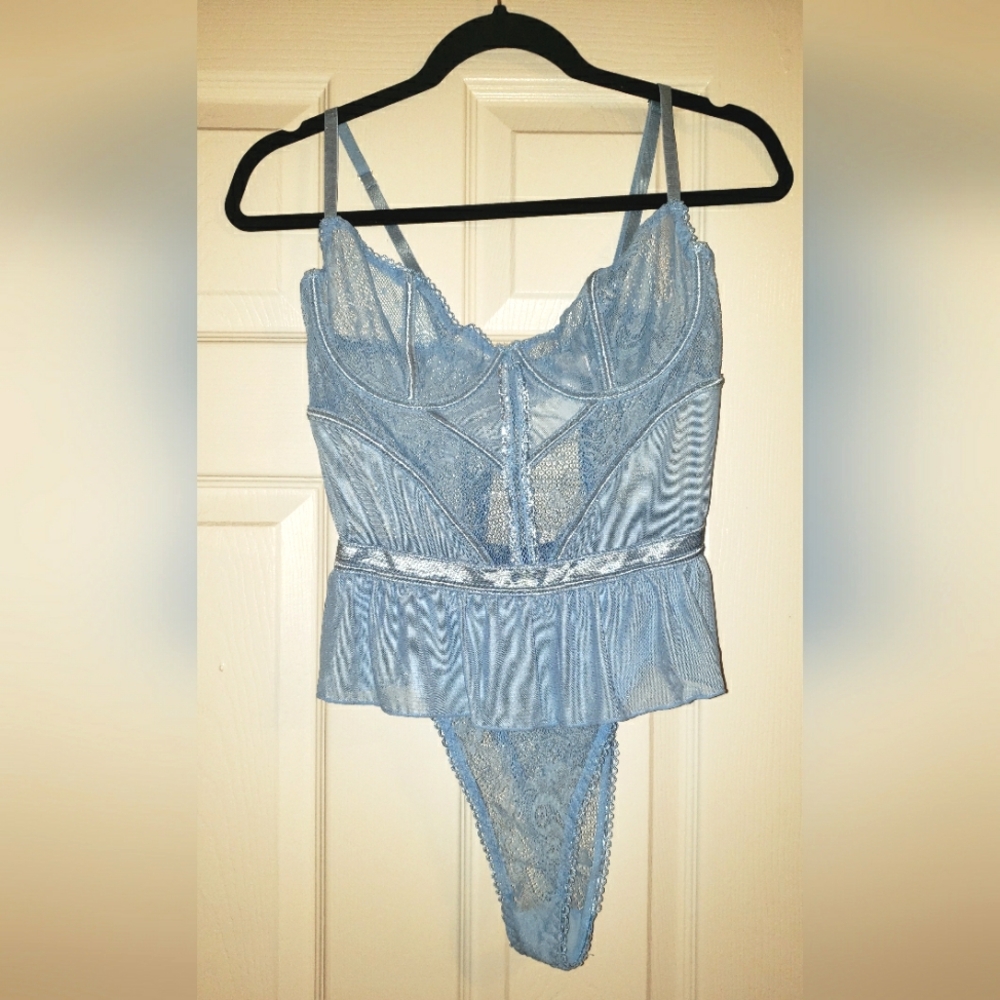Light Blue Teddy Lingerie - Picture 1 of 3